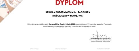 Dyplom dla naszej Szkoły