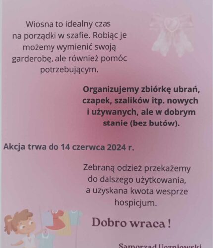 Akcja charytatywna „Otwórz szafę dla Hospicjum”