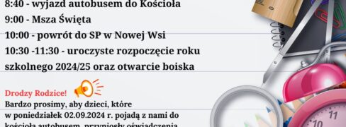 Rozpoczęcie roku szkolnego 2024/2025