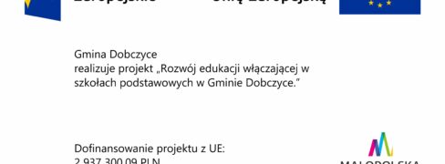 Gmina Dobczyce realizuje projekt „Rozwój edukacji włączającej w szkołach podstawowych w Gminie Dobczyce.”