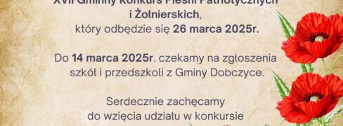 XVII Gminny Konkurs Pieśni Patriotycznych i Żołnierskich 26 marca 2025r. – zgłoszenia