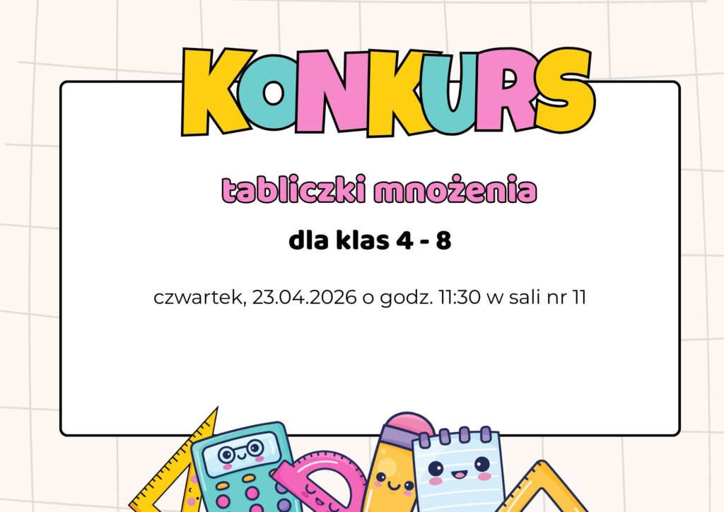 Mistrz Tabliczki Mnożenia Dyplom Szkolny W Kolorowy Ilustracyjny Styl